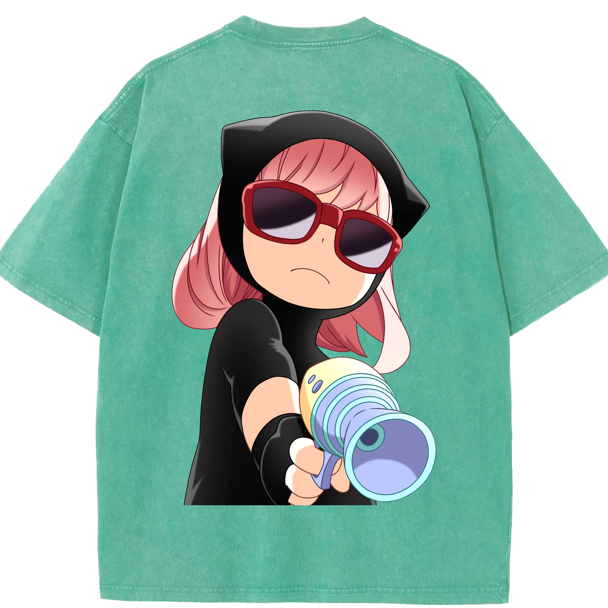 （画像用） SPY×FAMILY间谍家家酒 綿100% ヴィンテージ風 半袖Tシャツ（背面プリント）